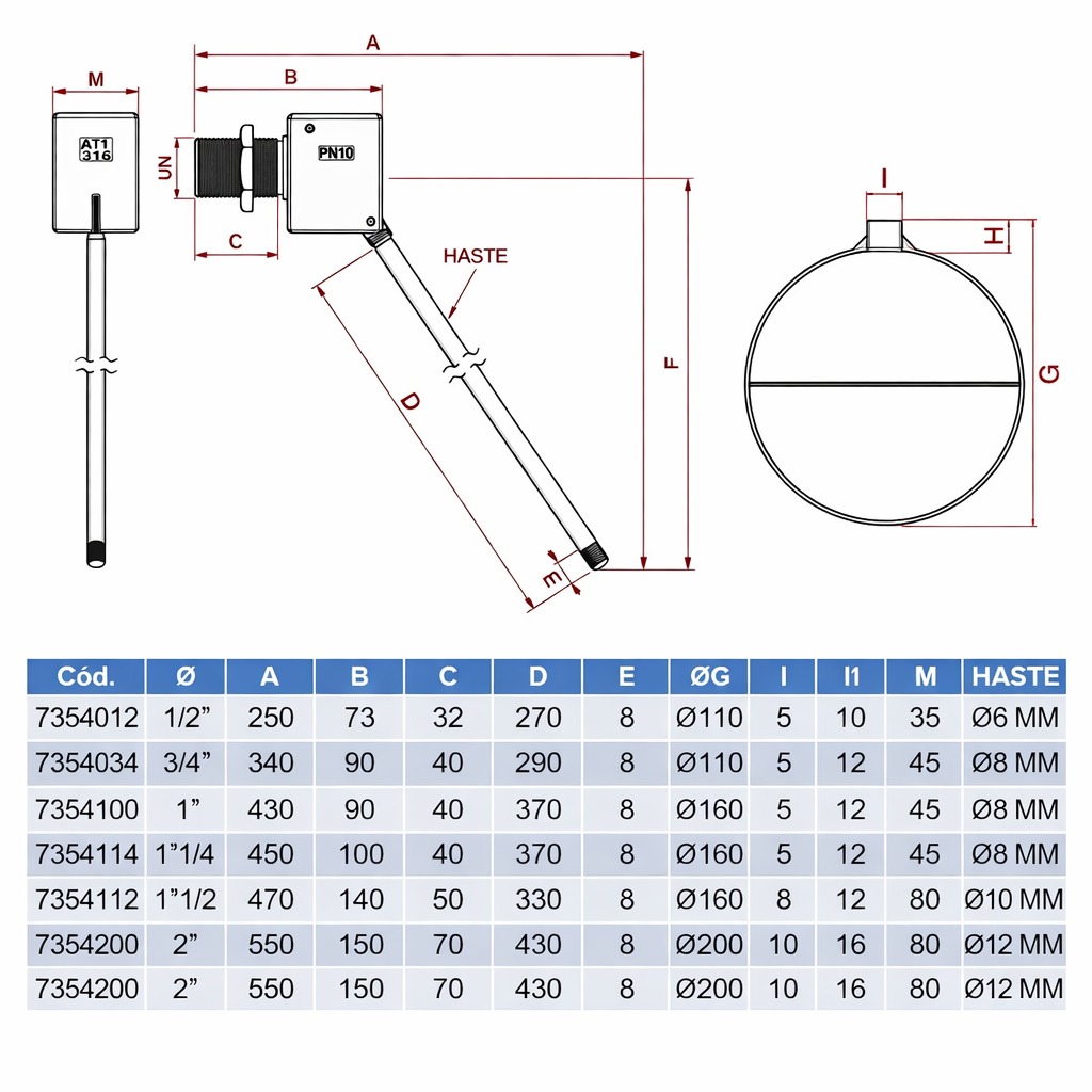 Torneira de Boia 354 Aço Inox Alta Vazão - Imagem 5