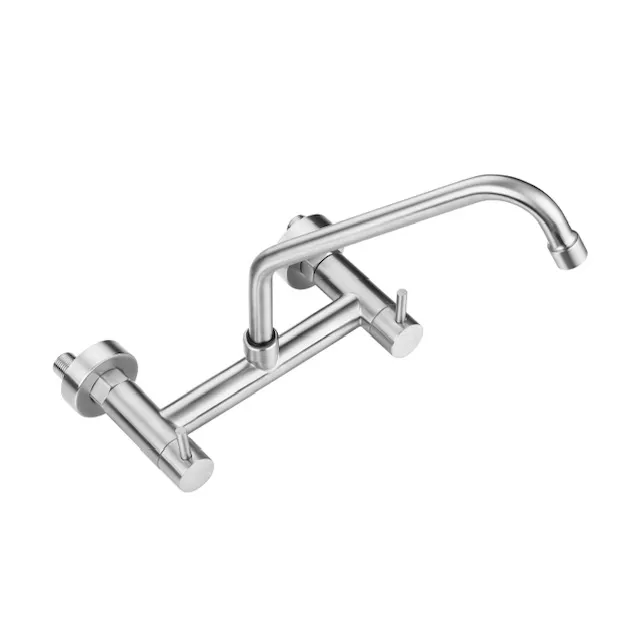 Misturador Duplocomando 265 Parede Bica Móvel Aço Inox AISI 304 GT - Imagem 2
