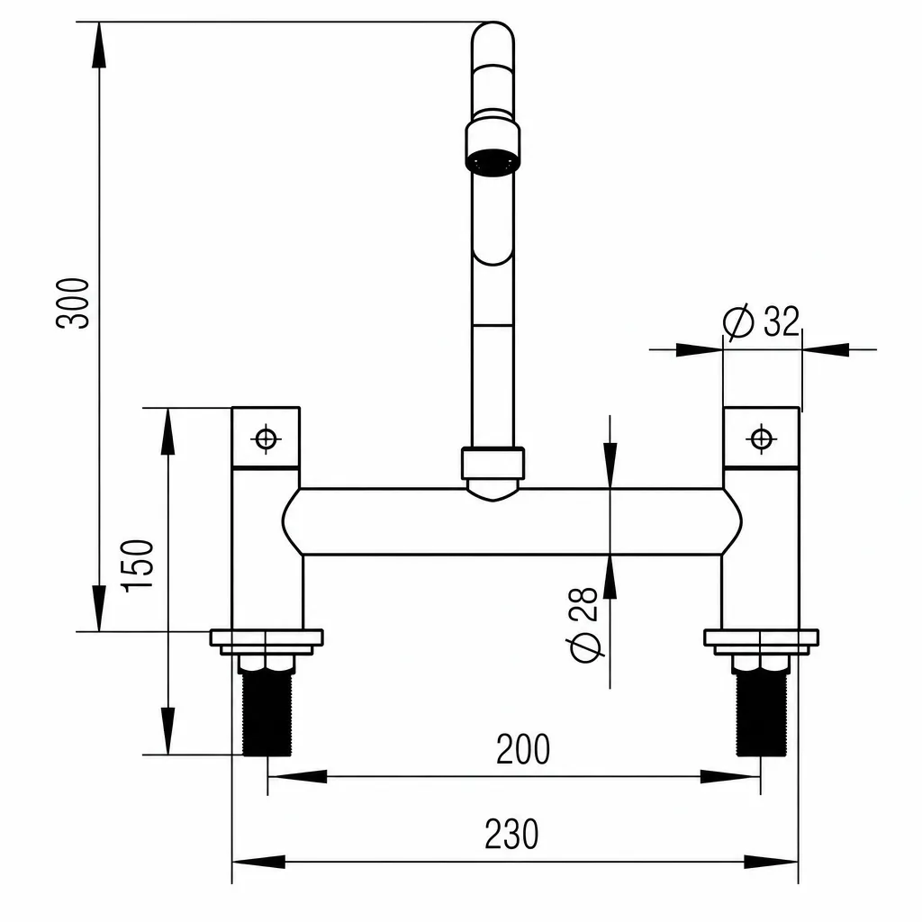 Misturador Duplocomando 269 Mesa Bica Móvel 240x240mm Aço Inox AISI 304 GT - Imagem 3