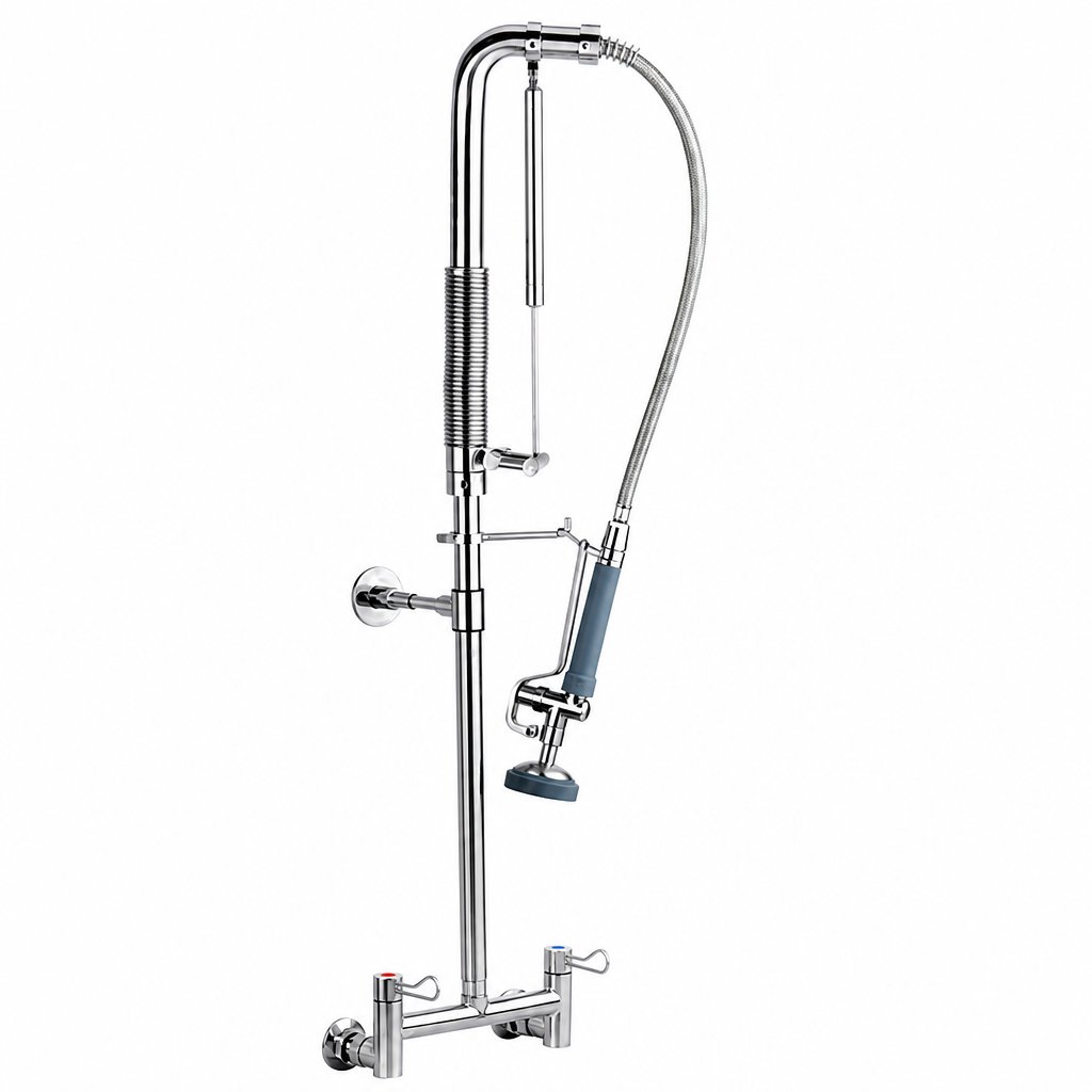 Cj. Mist. Duploc. Pré-Lavagem 267 Parede c/ Amortecedor Aço Inox AISI 304 VRH-62